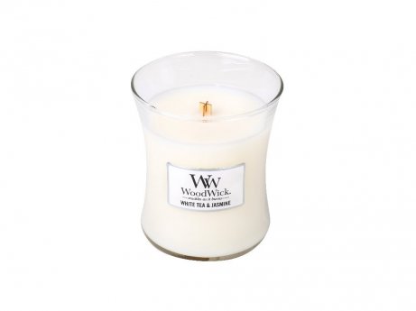 WoodWick White tea & Jasmine (střední váza)