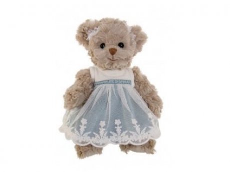 Medvídek Josefin (25 cm / modré šaty)