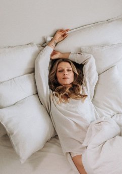Lněné povlečení Pearl grey