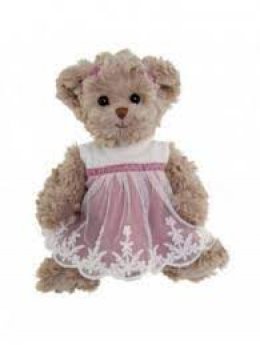 Medvídek Josefin (25 cm / růžové šaty)