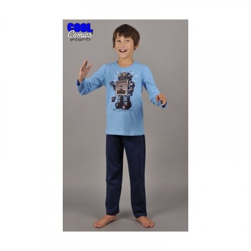 Dětské dlouhé pyžamo Robot (1)