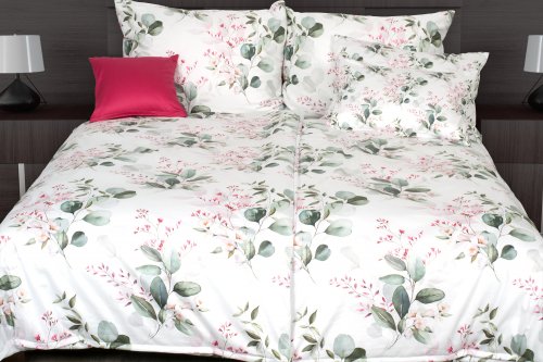 Povlečení Eukalyptus / dvojbalení (premium-satén) (1)